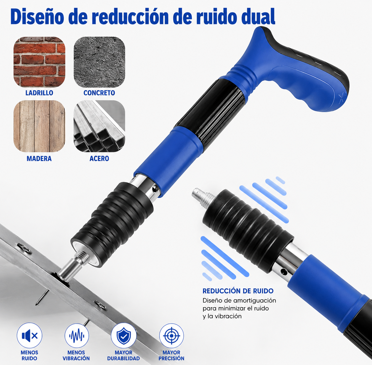 Pistola de Clavos Profesional de Alta Resistencia