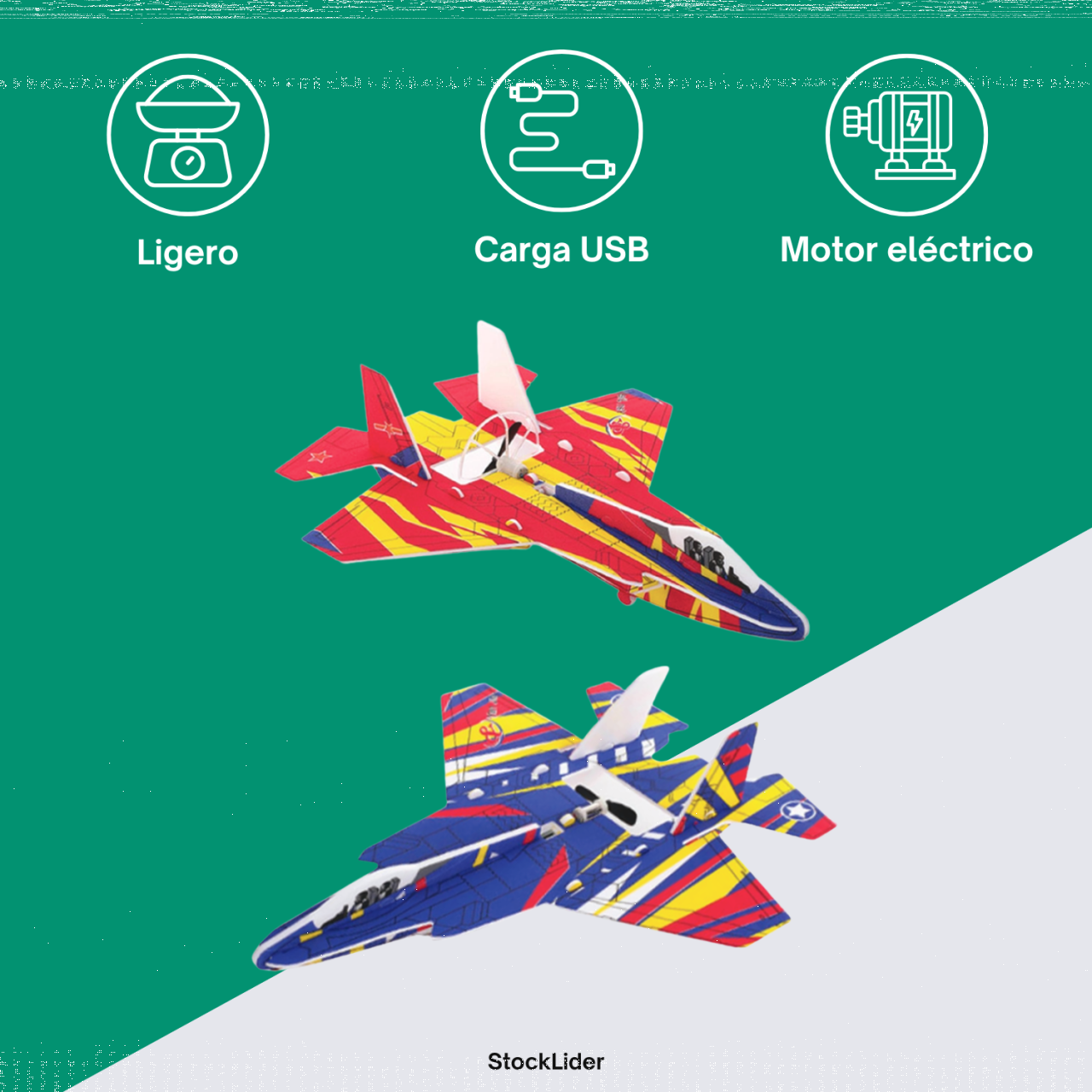 Avión con batería