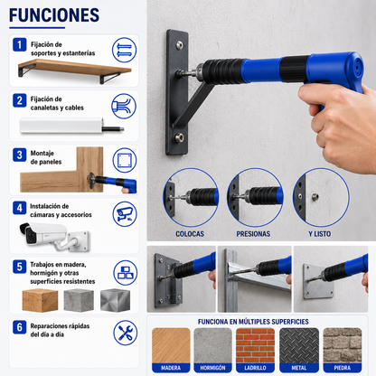 Pistola de Clavos Profesional de Alta Resistencia