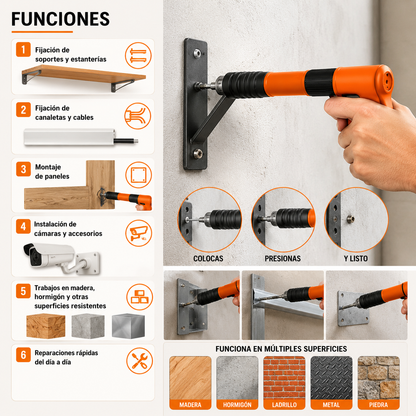 Pistola de Clavos Profesional de Alta Resistencia