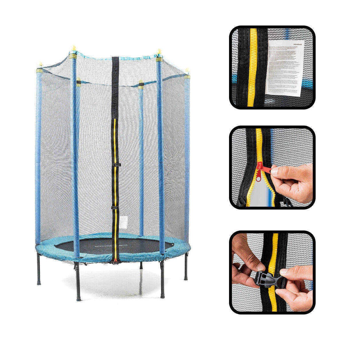 Cama Elástica Infantil con Red de Seguridad Zuply InnovaGoods